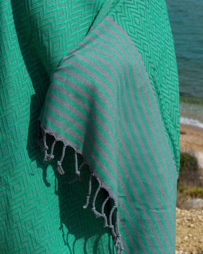 SAHARA Hammam Beach Towel, Spa Sauna Towel - Green-1