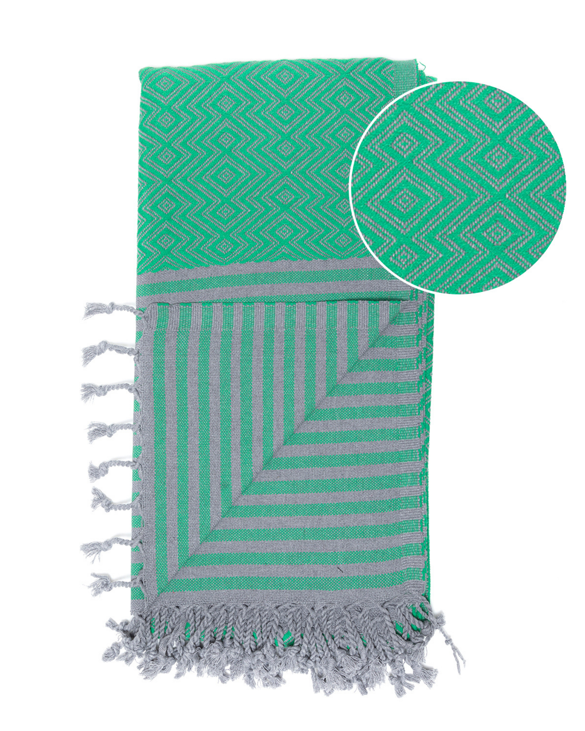 SAHARA Hammam Beach Towel, Spa Sauna Towel - Green-2