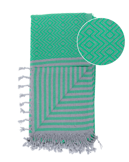 SAHARA Hammam Beach Towel, Spa Sauna Towel - Green-2