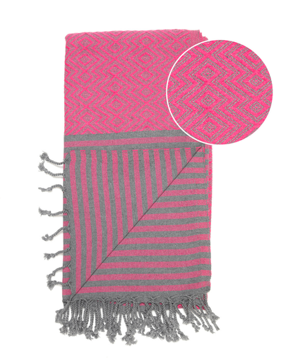 SAHARA Hammam Beach Towel, Spa Sauna Towel - Cherry Red-2