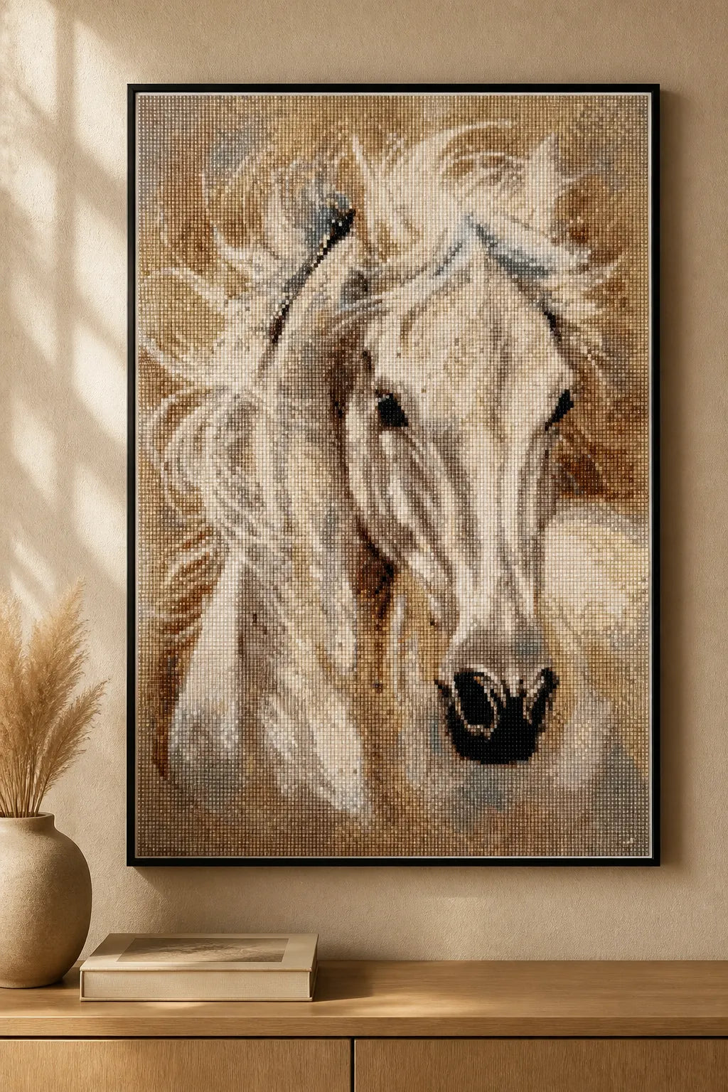 Whisperwind Stallion Diamond Painting mit Holzrahmen