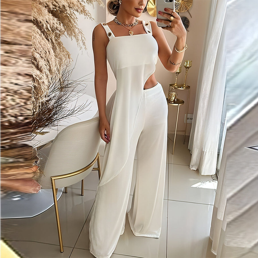 Elegantes Damen Set mit asymmetrischem Top und Hose