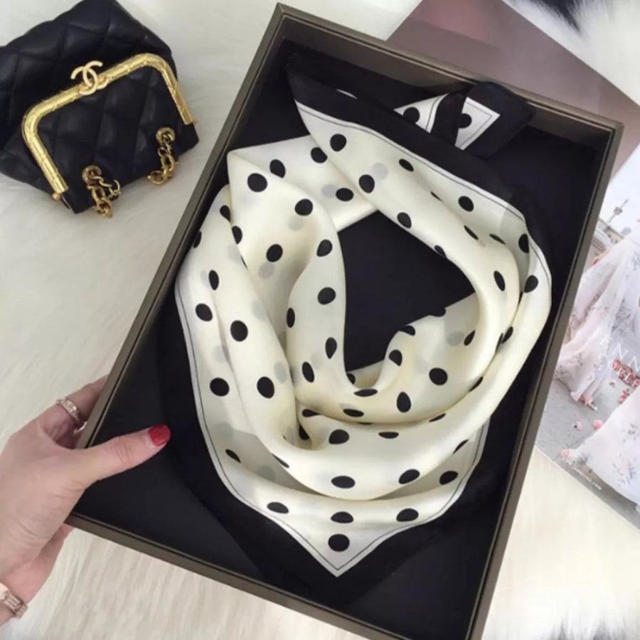Damen Seidentuch mit Polka-Dot-Muster