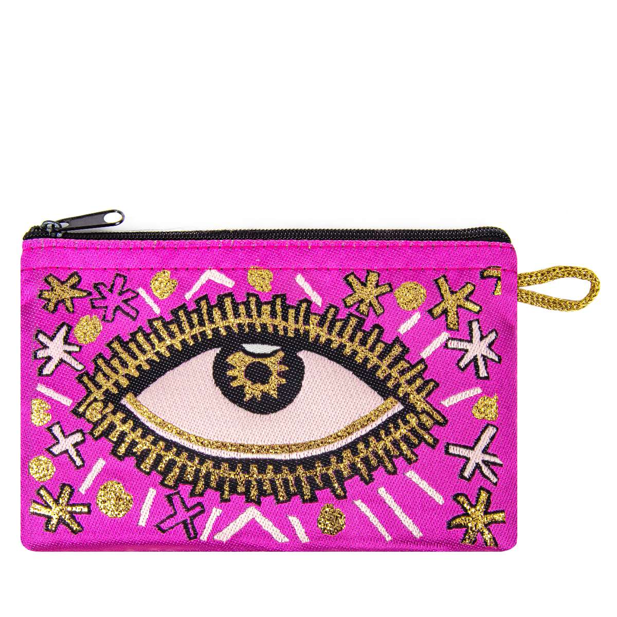Kleingeldtasche mit Evil-Eye Motiv 3 - 10x15cm