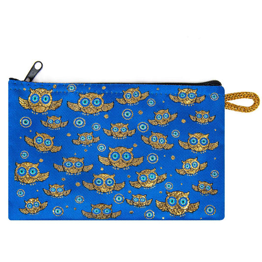 Kleingeldtasche mit Eulenmotiv - 10x15cm