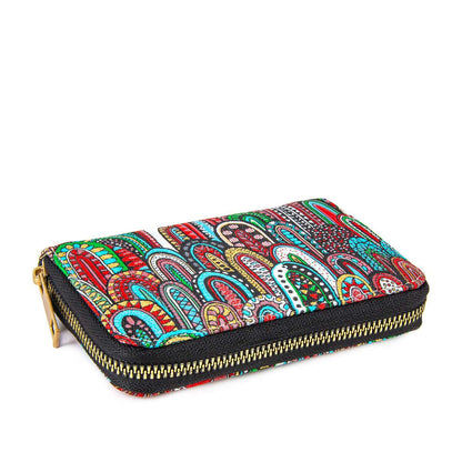 Geldbörse im Boho-Design - Kaktus - 14,5x8,5x2,5cm
