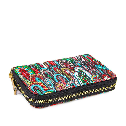 Geldbörse im Boho-Design - Kaktus - 14,5x8,5x2,5cm