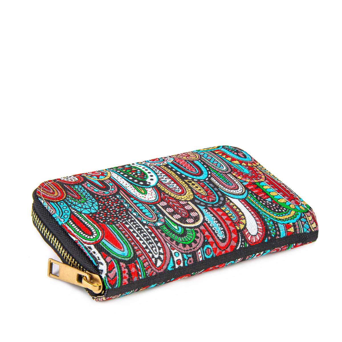 Geldbörse im Boho-Design - Kaktus - 14,5x8,5x2,5cm