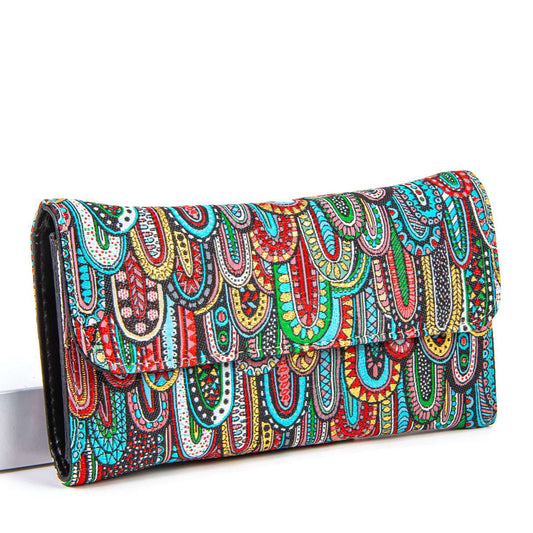 Geldbörse mit Druckknopfverschluss - Kaktus - 19x10x3,5cm