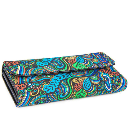 Geldbörse mit Druckknopfverschluss - Flores Picti - 19x10x3,5cm