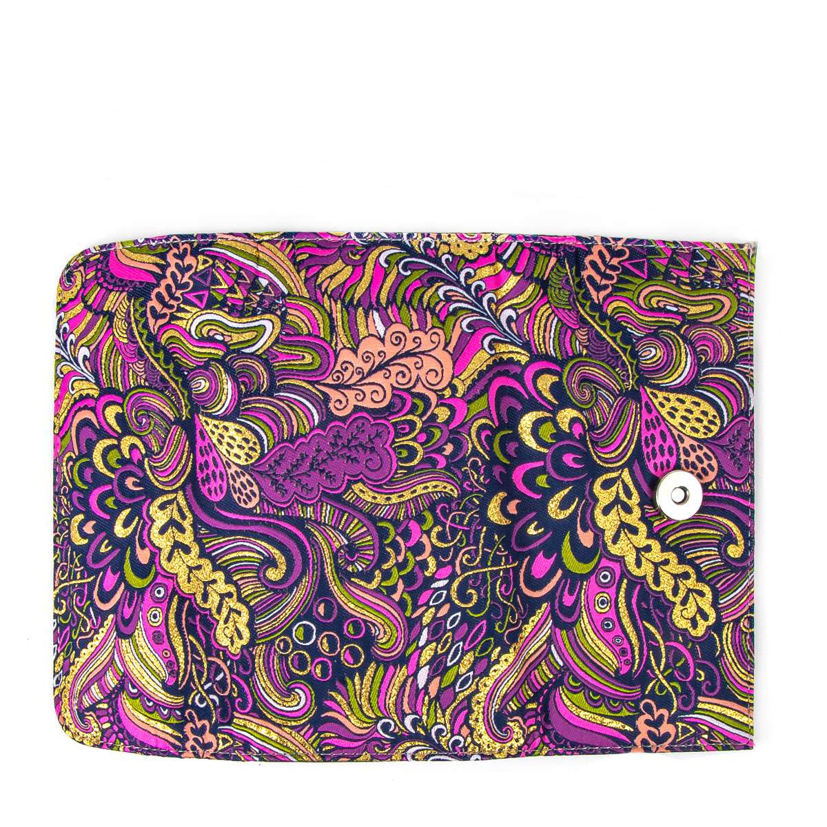 Geldbörse mit Druckknopfverschluss - Flower - 19x10x3,5cm