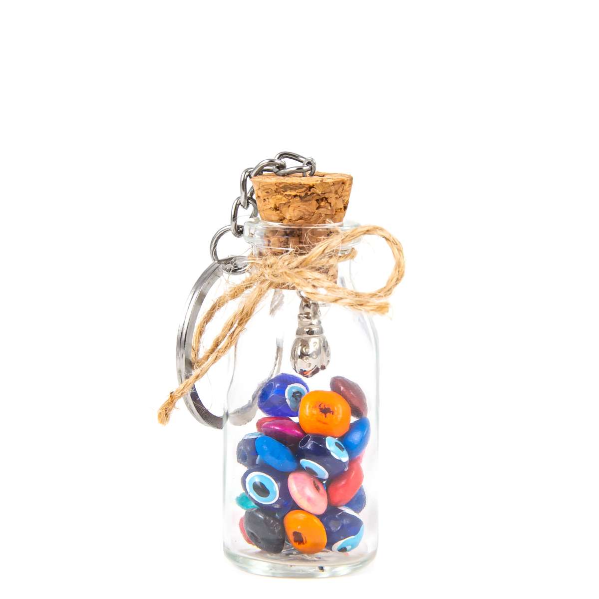 Glas Schlüsselanhänger  - Bunt- 12 x 3cm