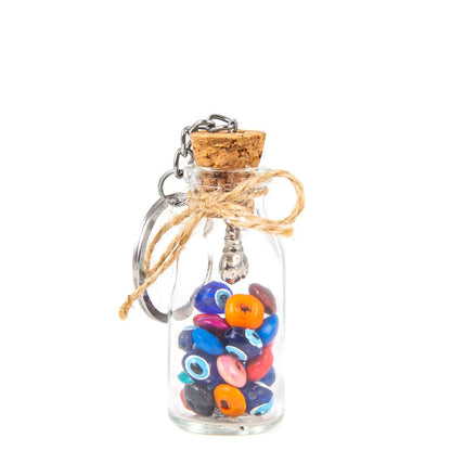 Glas Schlüsselanhänger  - Bunt- 12 x 3cm