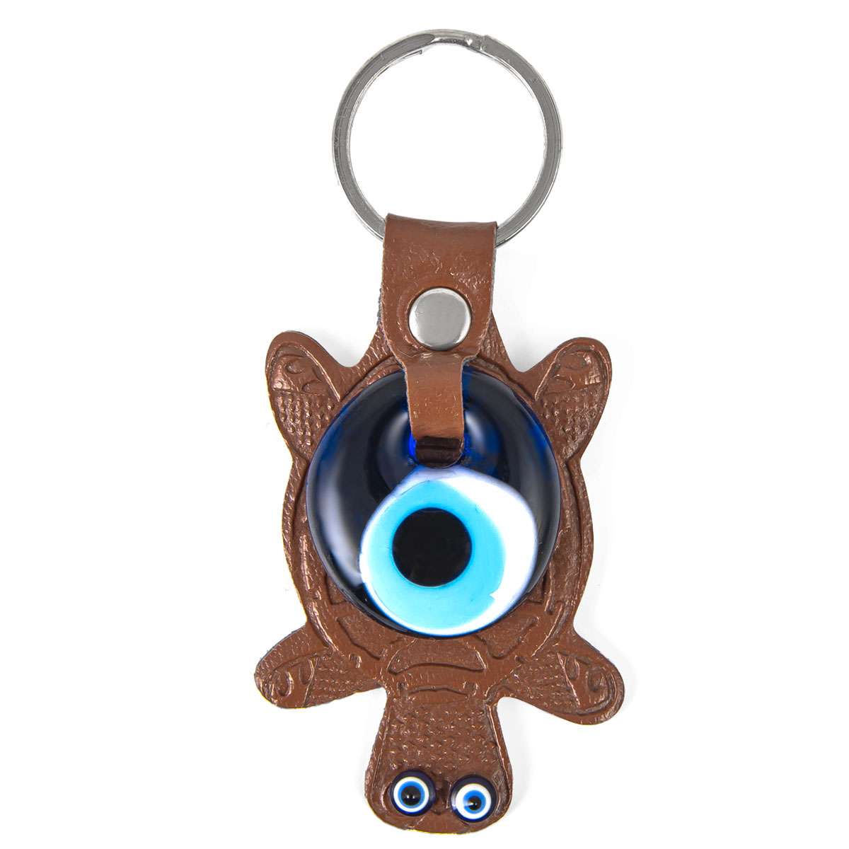 Leder Schlüsselanhänger  - Schildkröte - Braun - 10x5cm