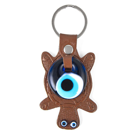 Leder Schlüsselanhänger  - Schildkröte - Braun - 10x5cm