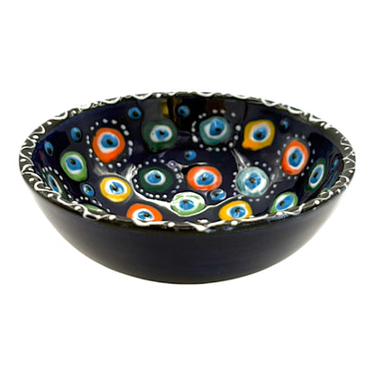 Keramikschale - Evil Eye - Dunkelblau - 12cm