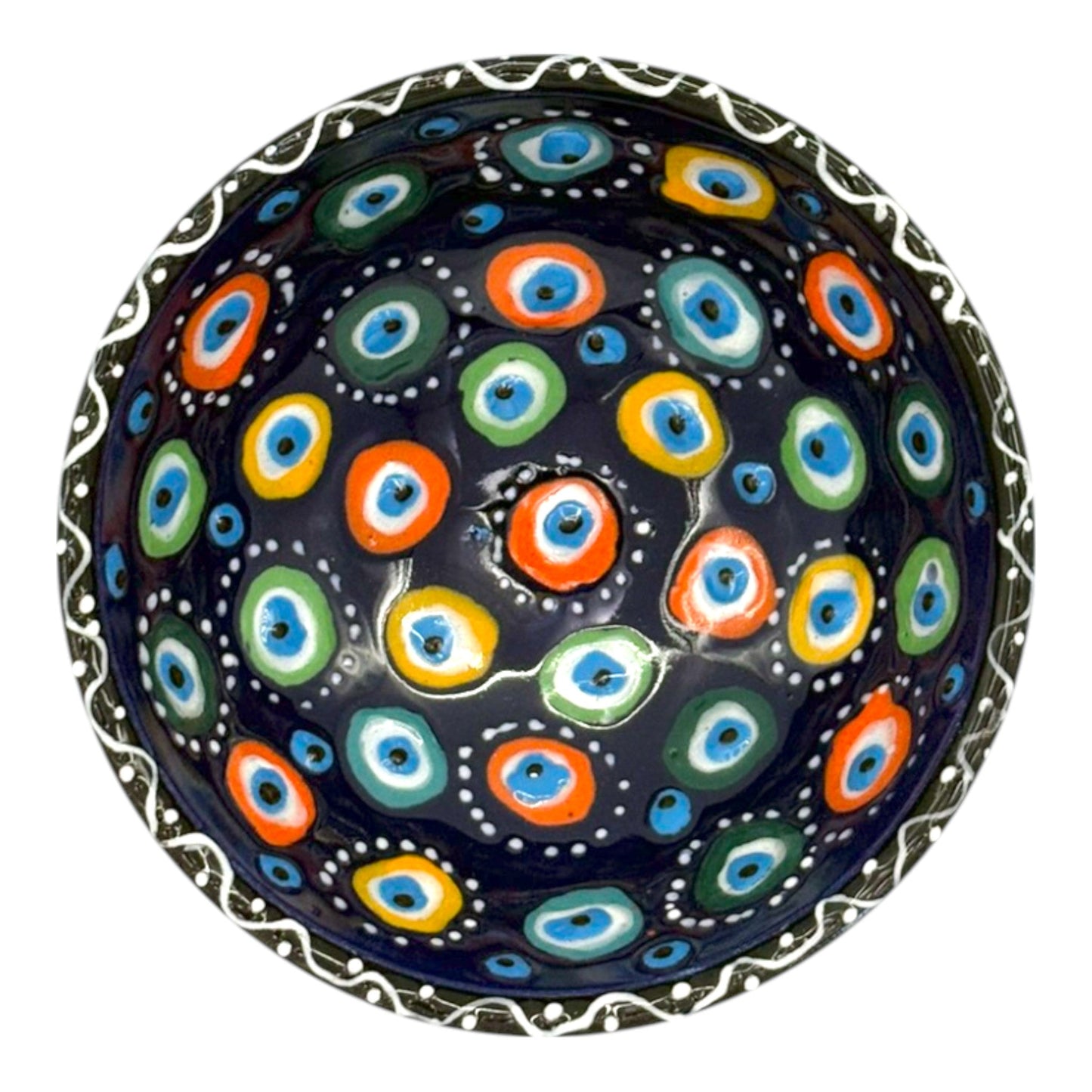 Keramikschale - Evil Eye - Dunkelblau - 12cm