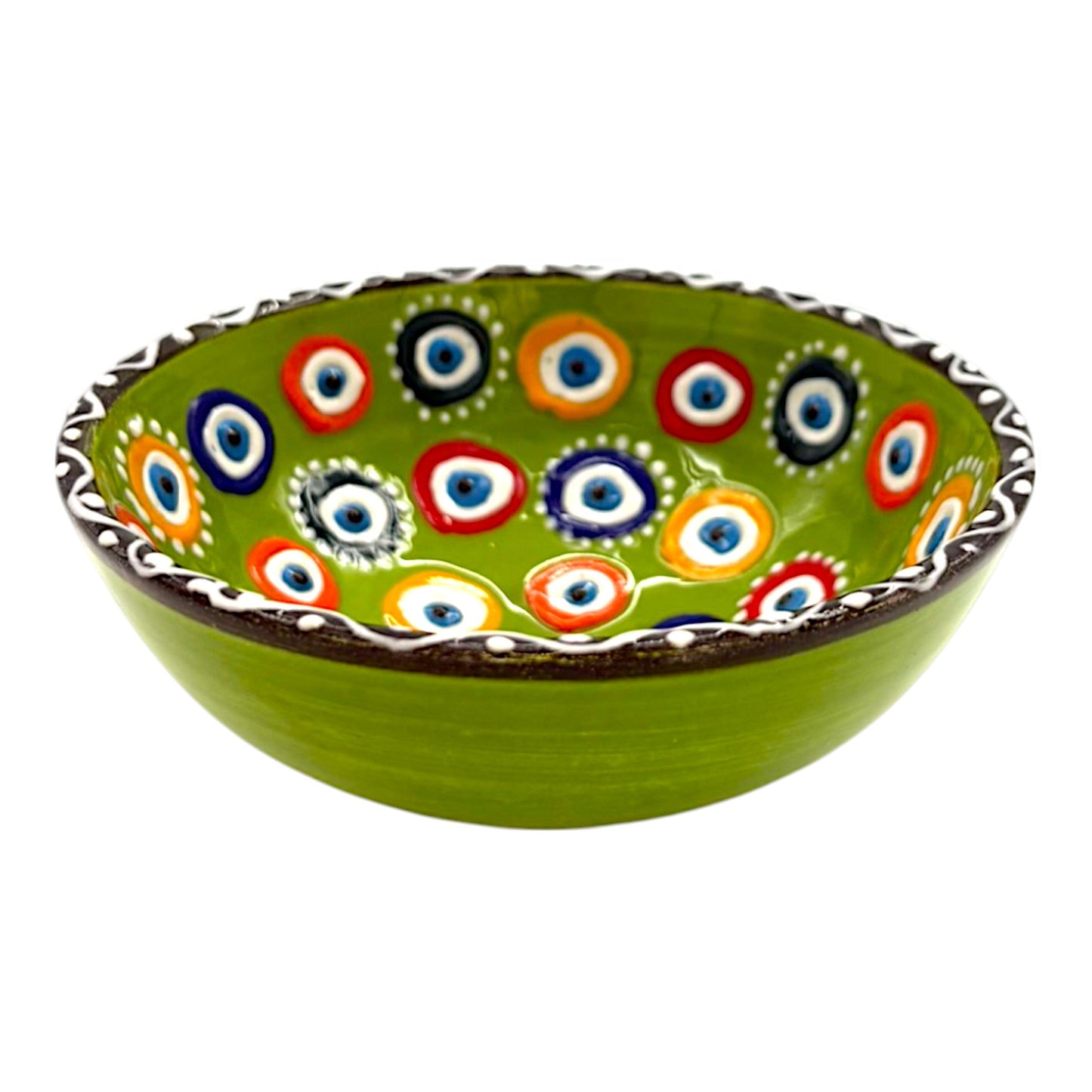 Keramikschale - Evil Eye - Hellgrün - 12cm