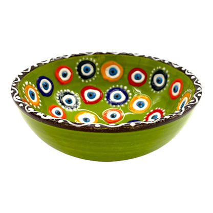 Keramikschale - Evil Eye - Hellgrün - 12cm