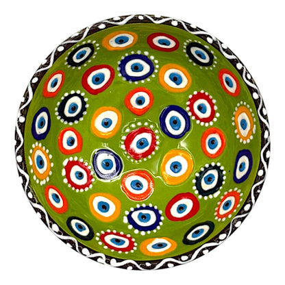 Keramikschale - Evil Eye - Hellgrün - 12cm