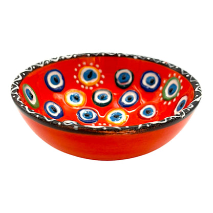 Keramikschale - Evil Eye - Orange - 12cm