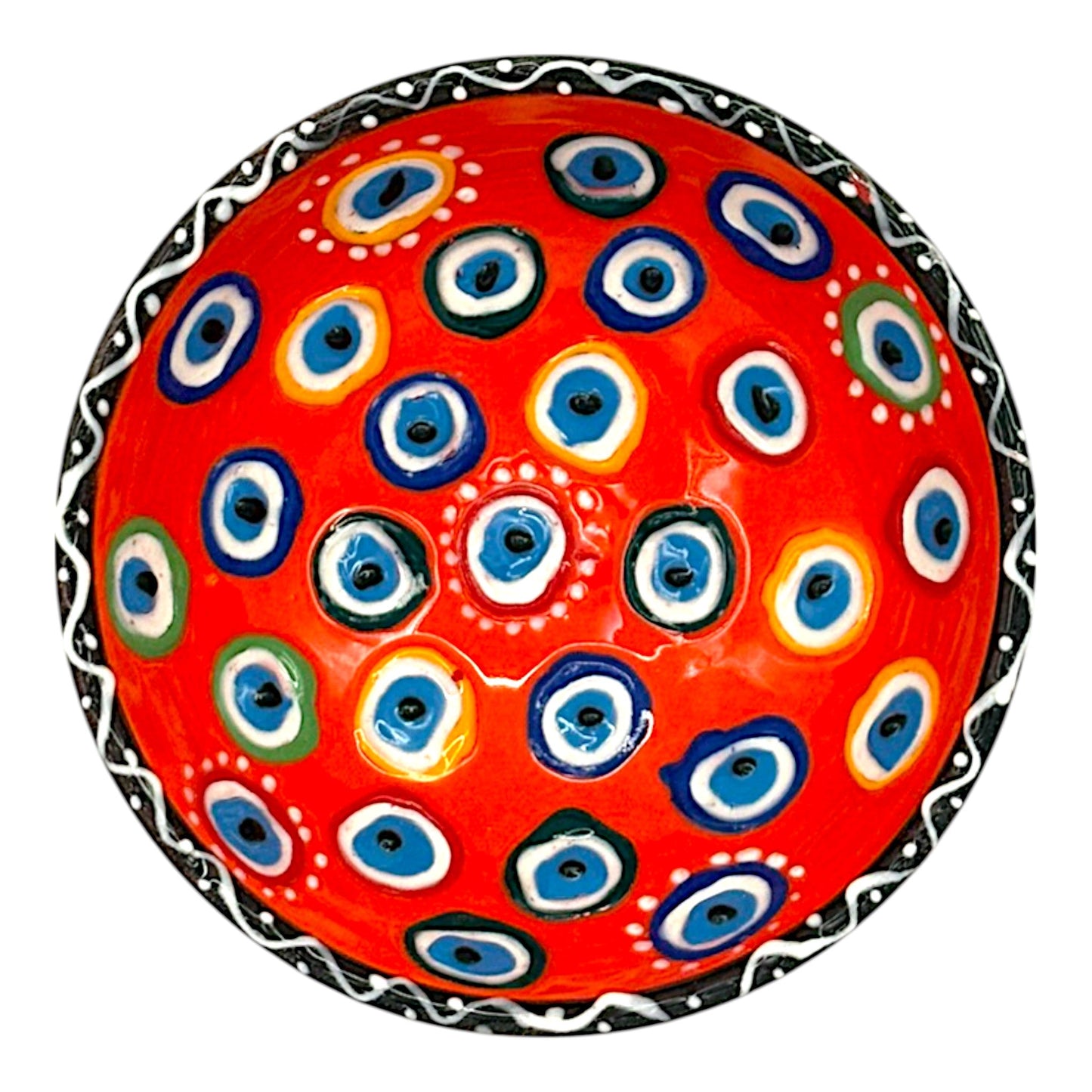 Keramikschale - Evil Eye - Orange - 12cm