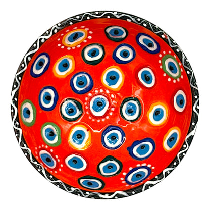 Keramikschale - Evil Eye - Orange - 12cm