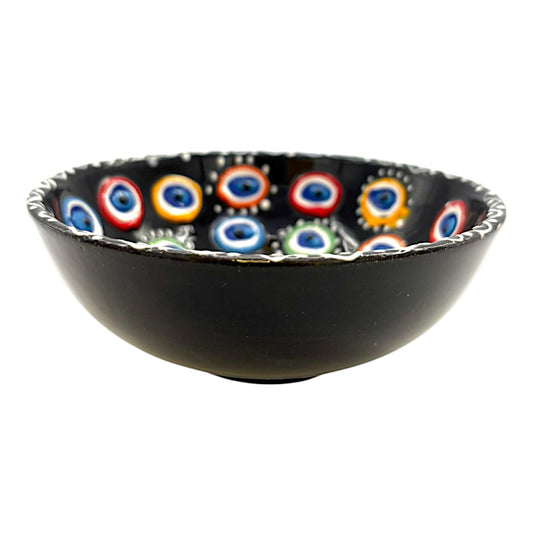 Keramikschale - Evil Eye - Schwarz - 12cm