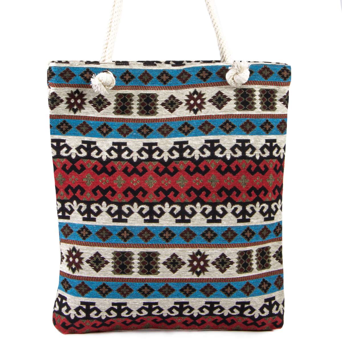 Schultertasche - Boho-Style - Antik - 38x35cm