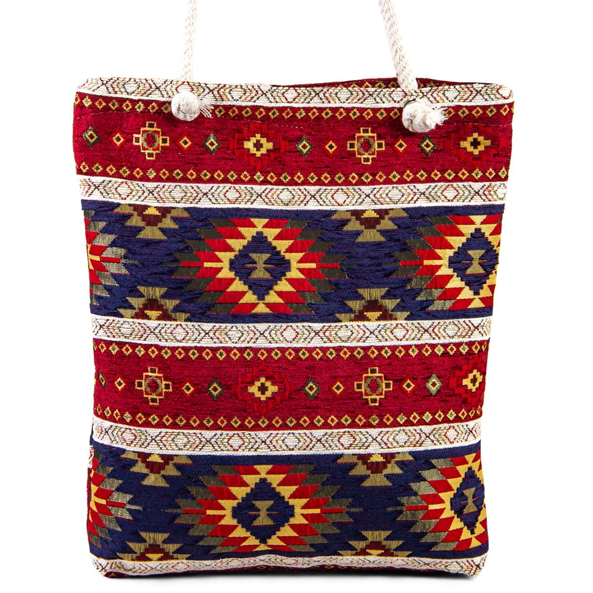 Schultertasche - Boho-Style - Kilim - 38x35cm