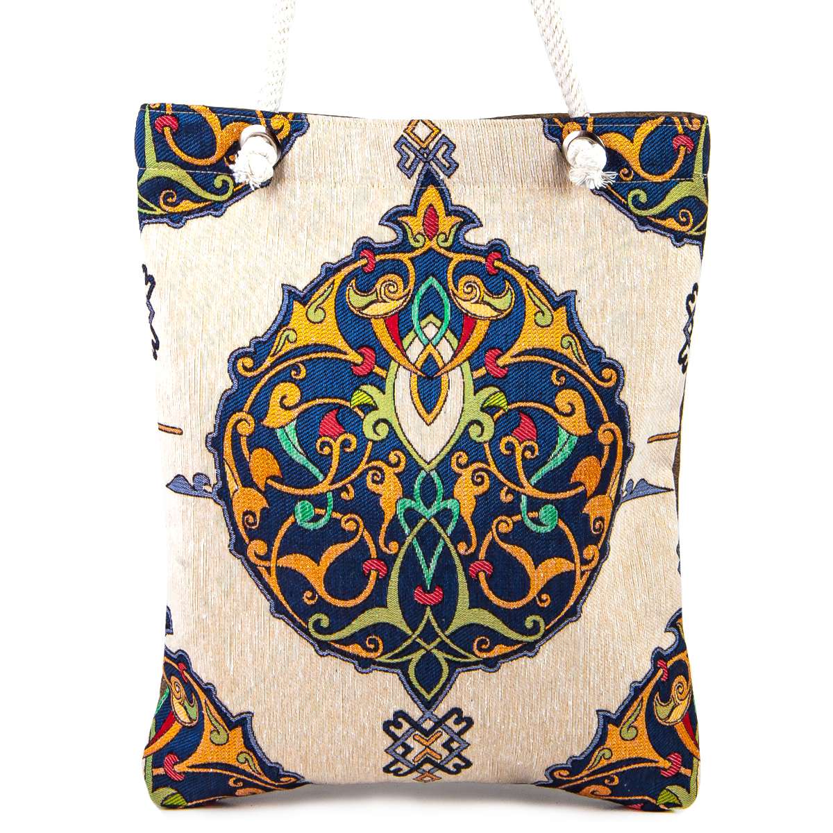 Schultertasche - Boho-Style- Tulpe - 38x35cm