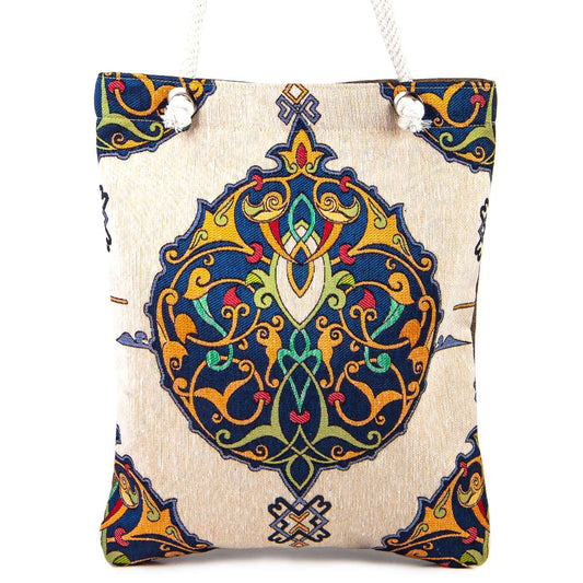 Schultertasche - Boho-Style- Tulpe - 38x35cm