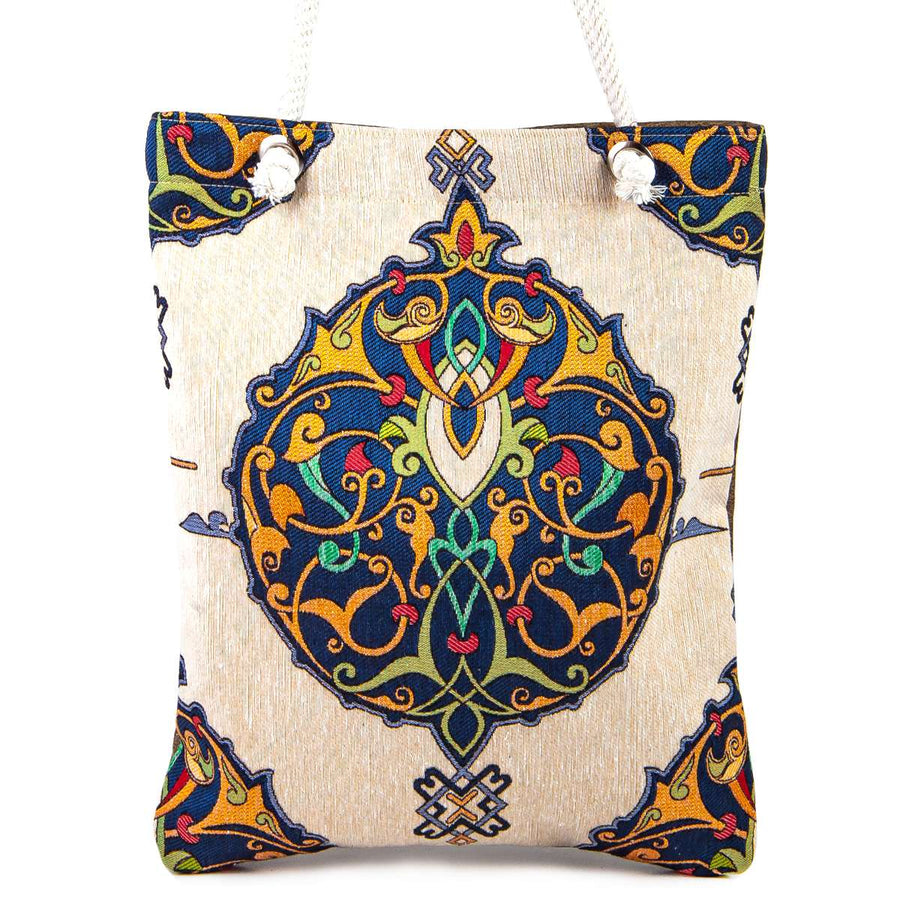 Schultertasche - Boho-Style- Tulpe - 38x35cm