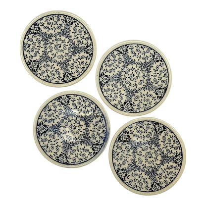 Keramik-Untersetzer - 4er Set - Gänseblümchen- 9cm