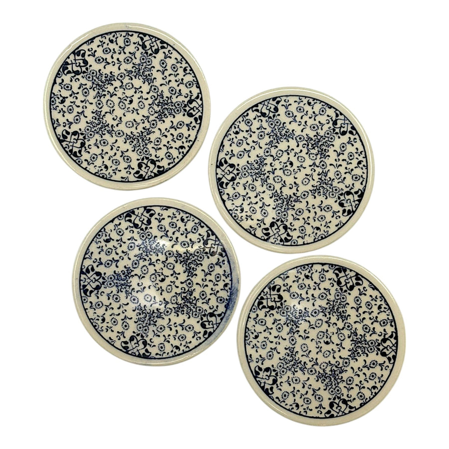 Keramik-Untersetzer - 4er Set - Gänseblümchen- 9cm