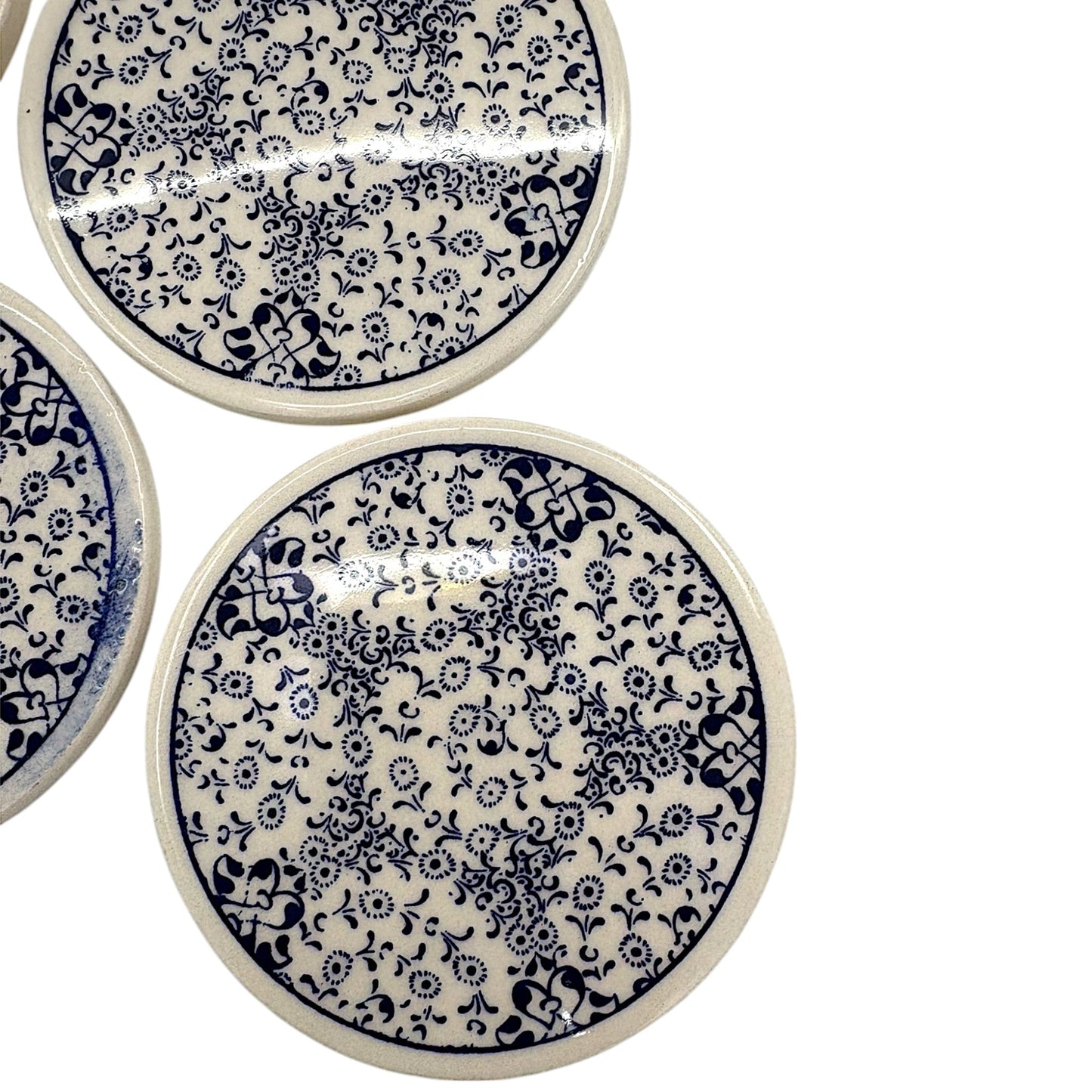 Keramik-Untersetzer - 4er Set - Gänseblümchen- 9cm