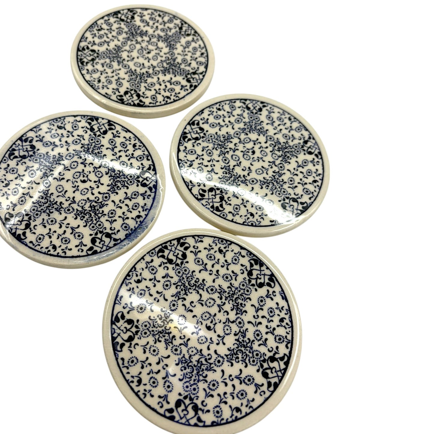 Keramik-Untersetzer - 4er Set - Gänseblümchen- 9cm