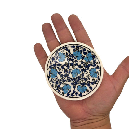 Keramik-Untersetzer - 4er Set - Hibiskusblüte - 9cm