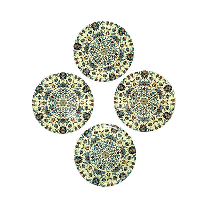 Untersetzter aus Metall - 4er Set - Mandala - Beige - 9cm