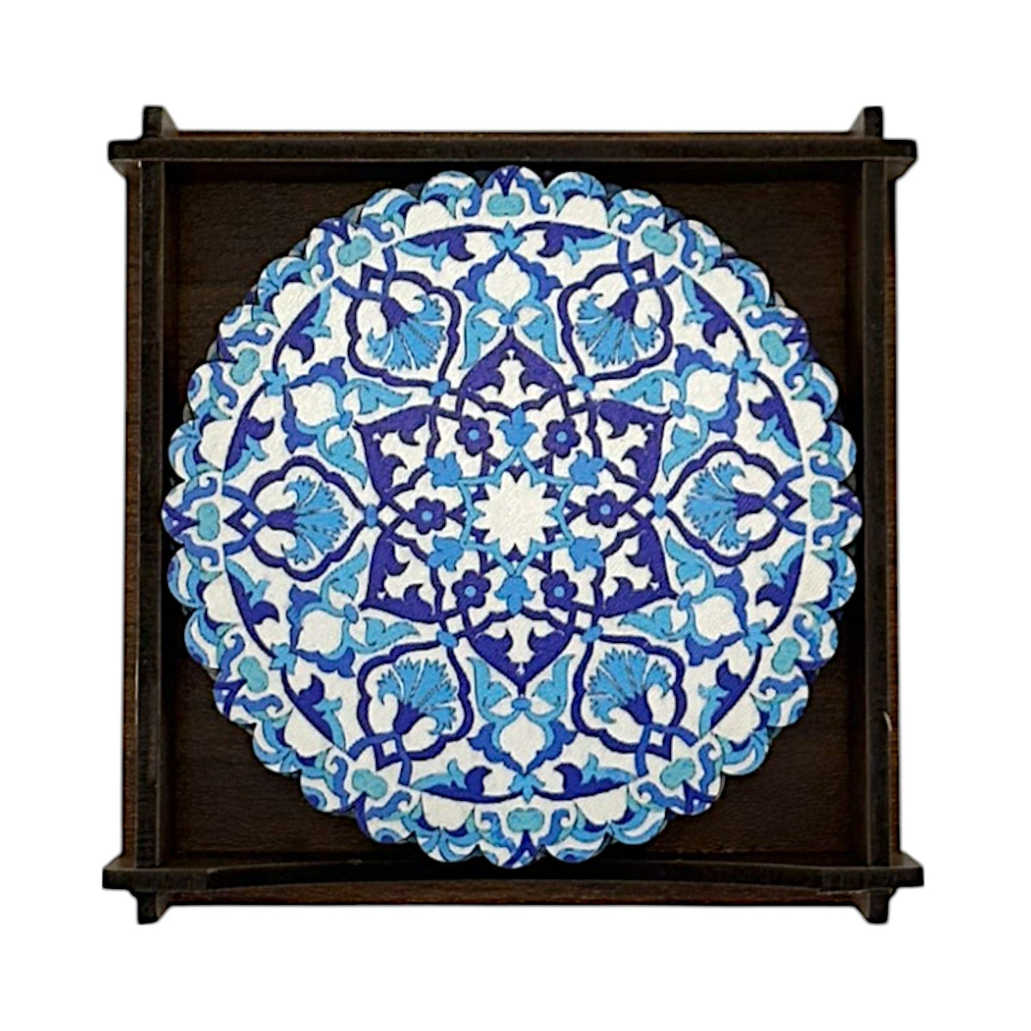 Holz-Untersetzer - 6er Set - Tulpe - 9cm