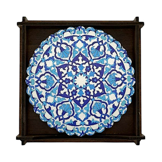 Holz-Untersetzer - 6er Set - Tulpe - 9cm