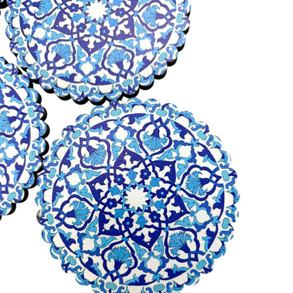 Holz-Untersetzer - 6er Set - Tulpe - 9cm