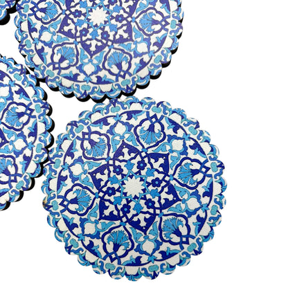 Holz-Untersetzer - 6er Set - Tulpe - 9cm