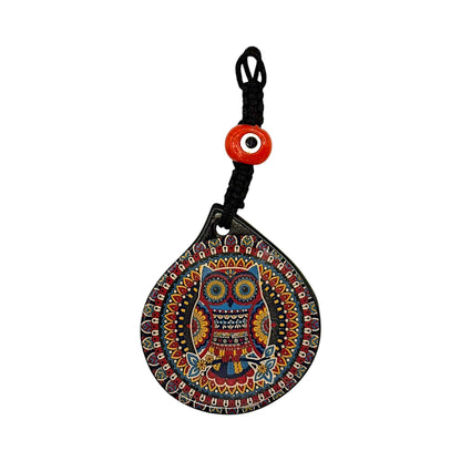 Keramik Wanddeko - Eule - 12x10x1cm