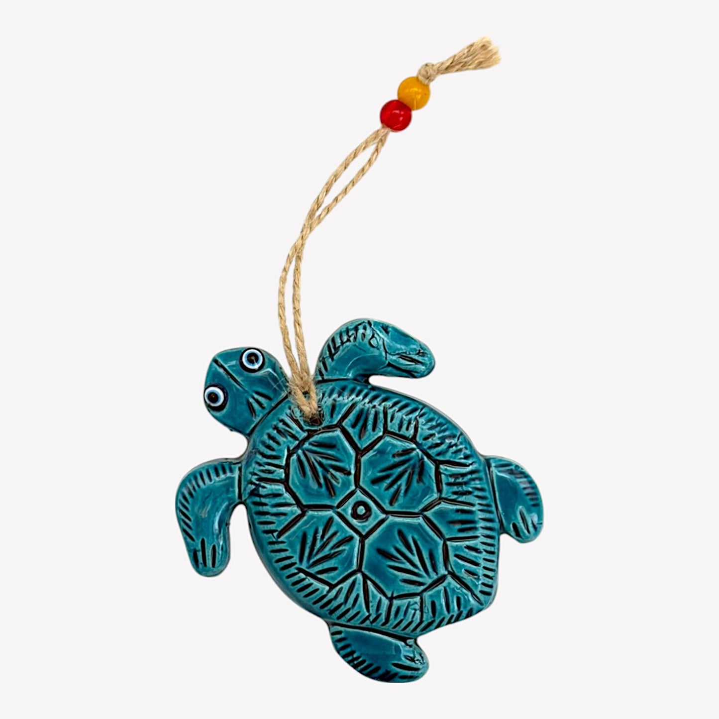 Keramik Wanddeko - Schildkröte - Türkis- 12x10x2cm