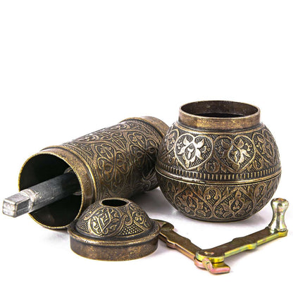 Gewürzmühle aus Metall  - Bronze - groß - 18 x 7cm