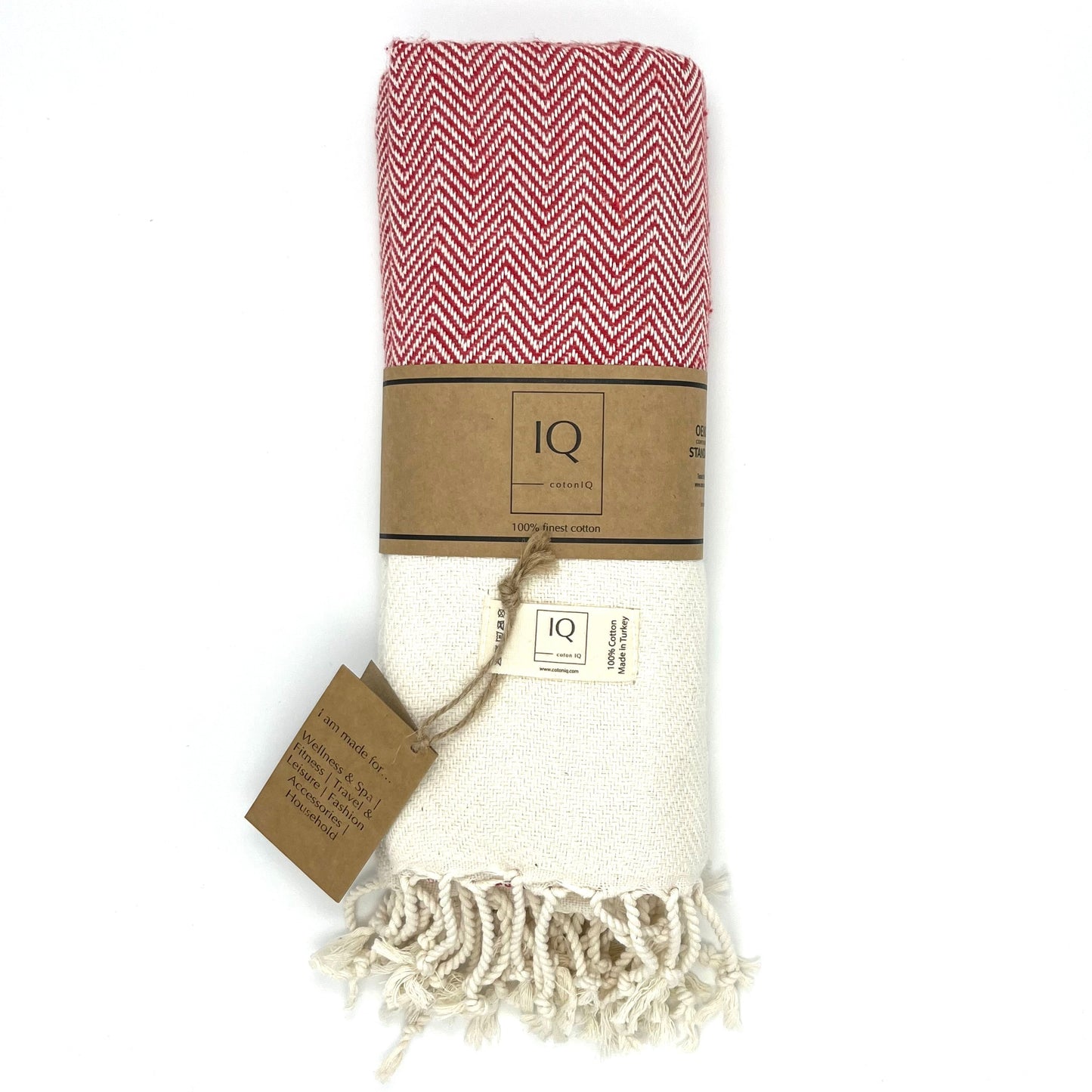 Hamamtuch | Saunatuch | Strandtuch | Venezuela | Rot | 170x95 cm