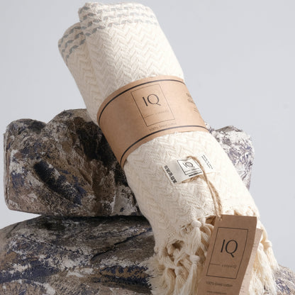 Hamamtuch Saunatuch Strandtuch - Colombia Grau 180x95 cm