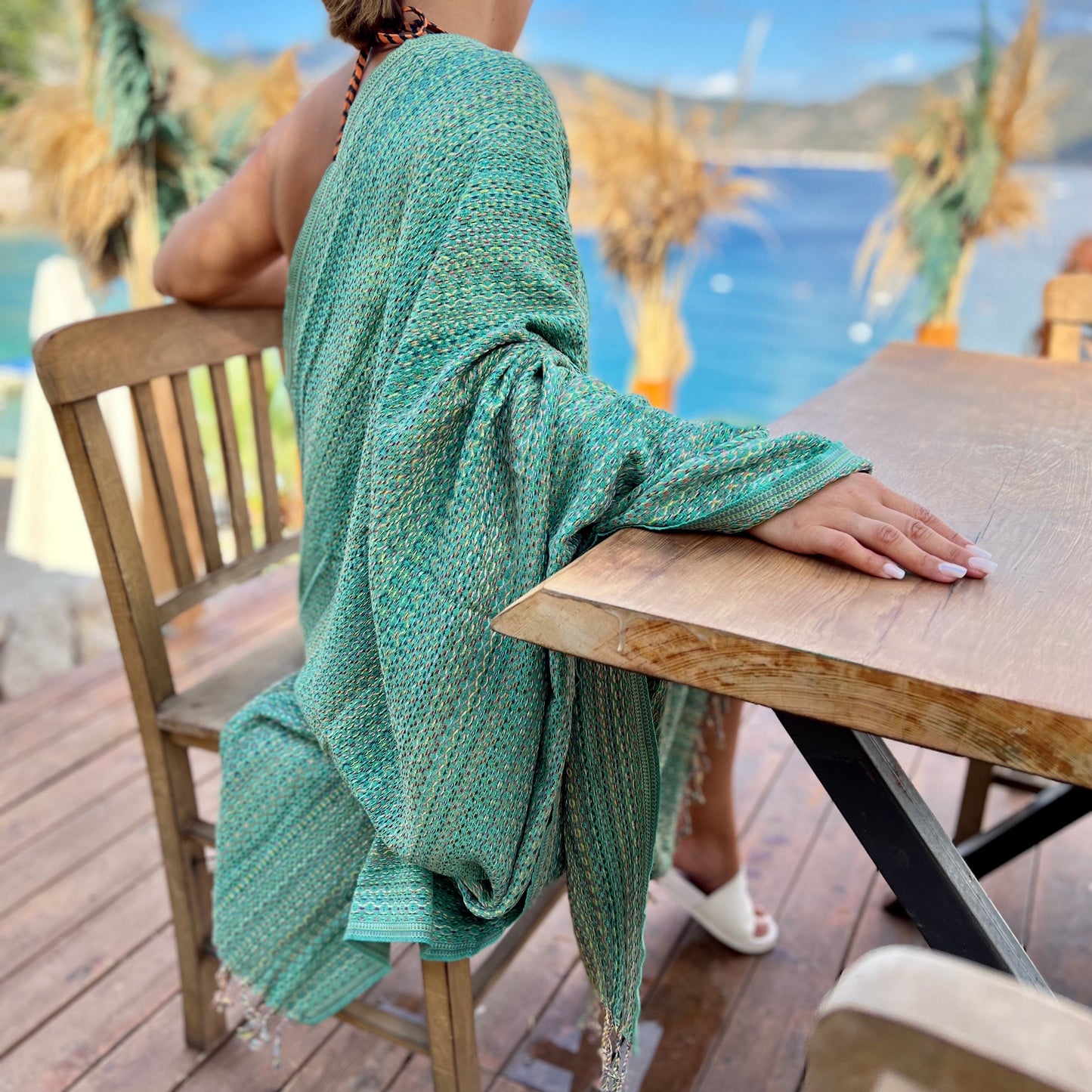Hamamtuch Saunatuch Strandtuch - Mexico Grün 180x100 cm