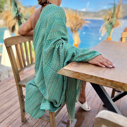 Hamamtuch Saunatuch Strandtuch - Mexico Grün 180x100 cm